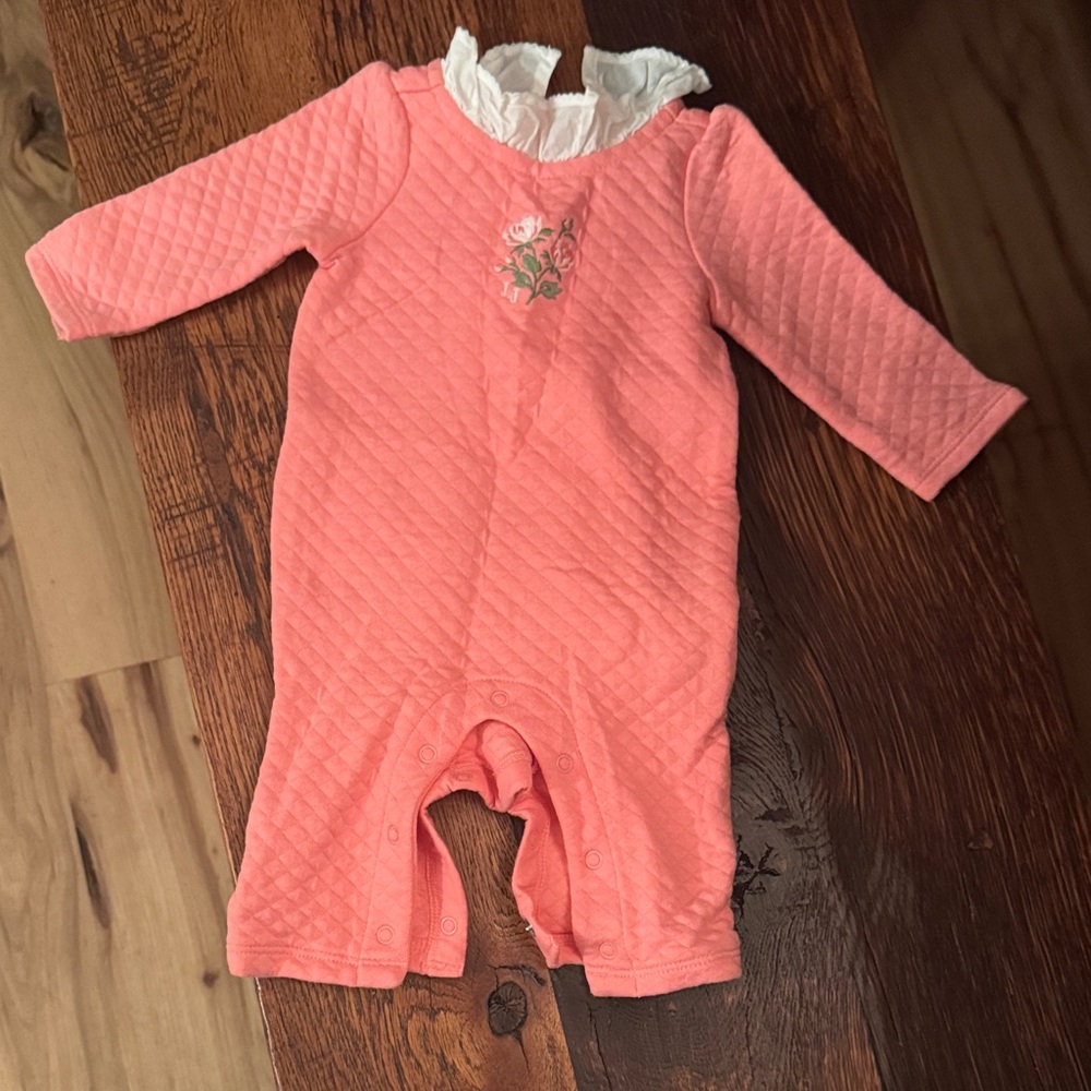 Janie and Jack Coral Quilted One Piece